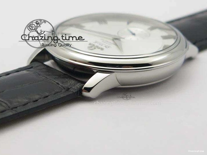 0420 Flexible De Ville MK 1:1 Best Edition SS White Dial On Black Leather Asian Seagull T1701 (Sec@6) 8244